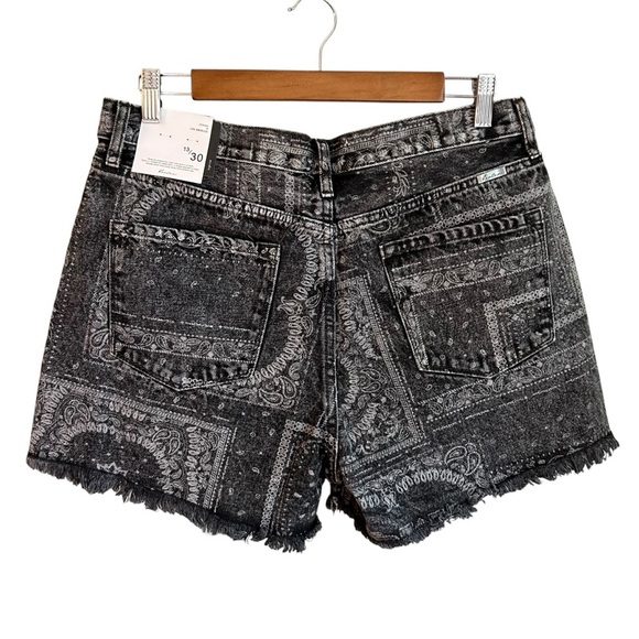 KanCan Black Paisley Jean Shorts - Picture 5 of 9